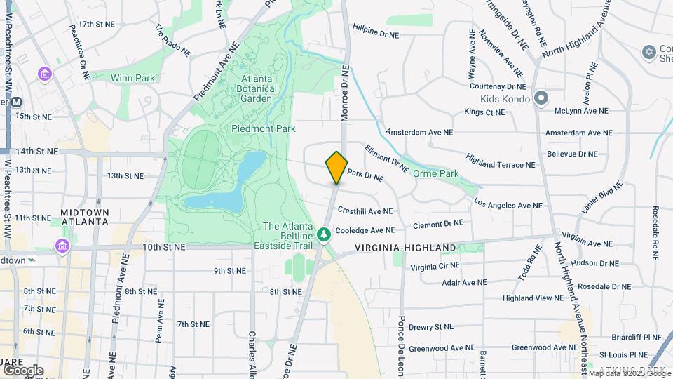 1106 Monroe Dr NE Map and Location Details