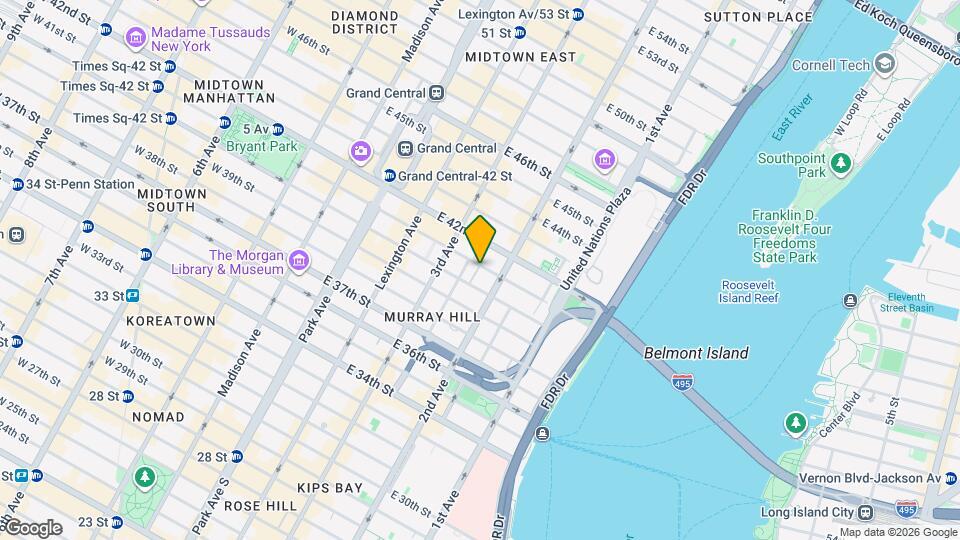 235 East 40th Street Map and Location Details