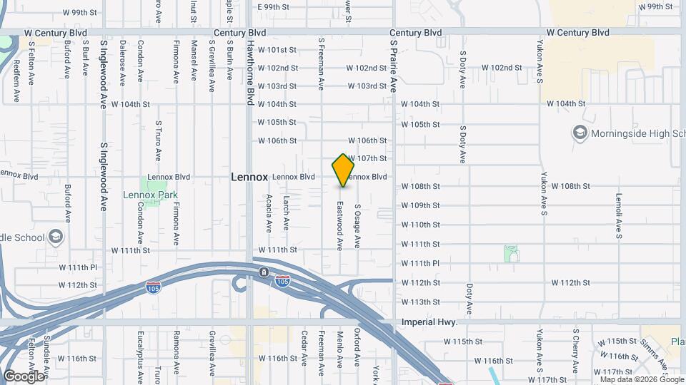 10826 Eastwood Ave Mapa y Detalles de la Ubicación