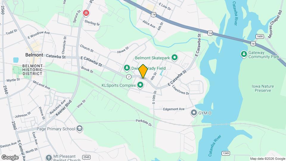 712 Catawba St Map and Location Details