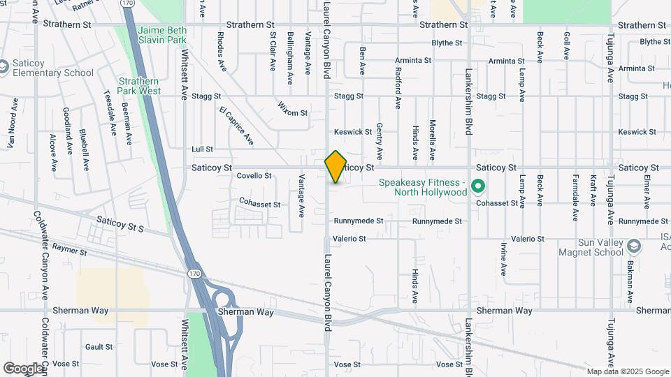 7526 N Laurel Canyon Blvd Map and Location Details