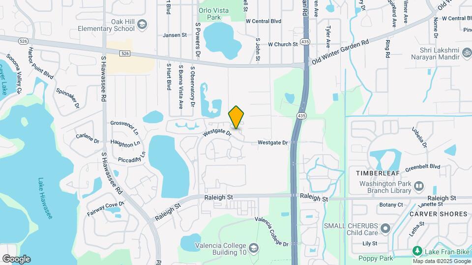 5961 Westgate Dr-Unit -Fountains at Metrowest Map and Location Details