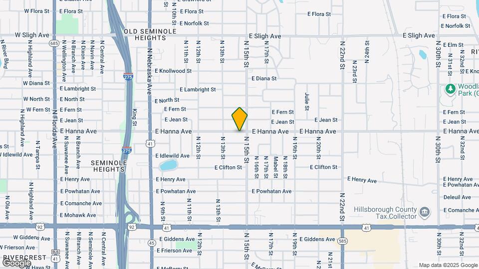 1417 E Hanna Ave Map and Location Details