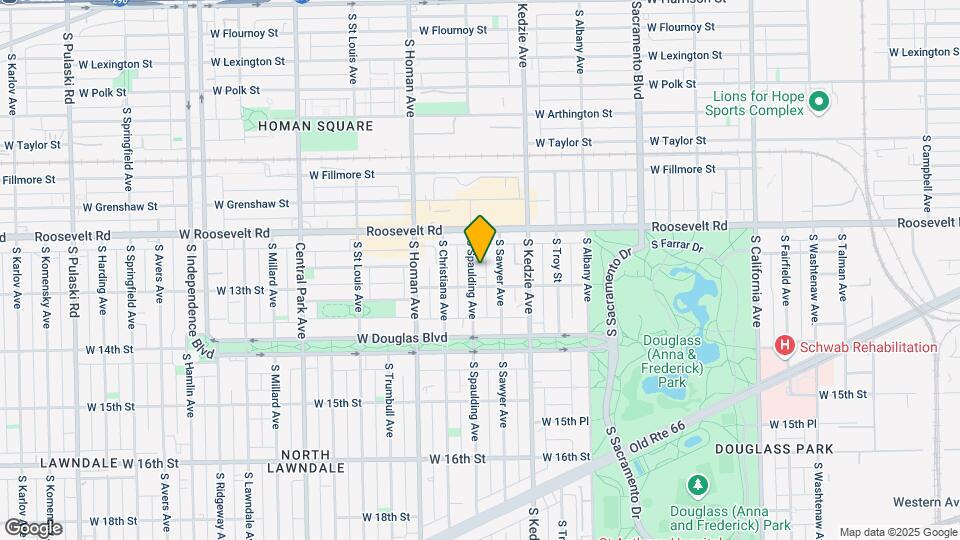 1239 S Spaulding Ave Map and Location Details