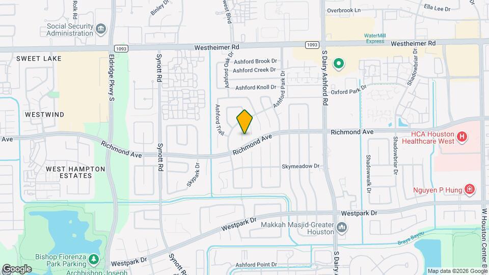 3131 Ashford Bend Dr Map and Location Details