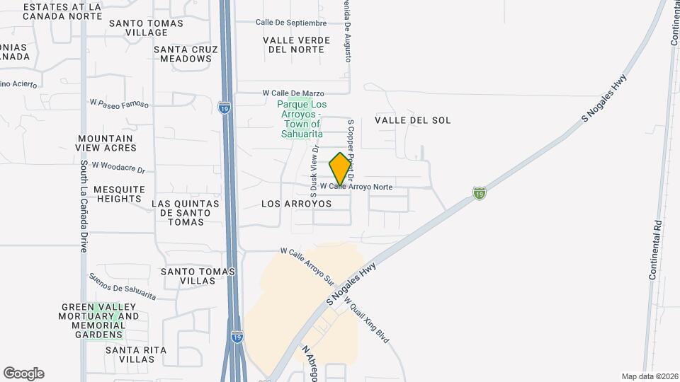 660 W Cholla Crest Dr Mapa y Detalles de la Ubicación