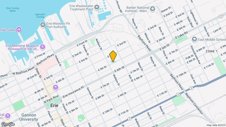 515 E 5th St Map and Location Details