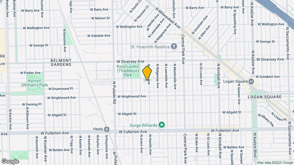 2644 N Hamlin Ave Map and Location Details