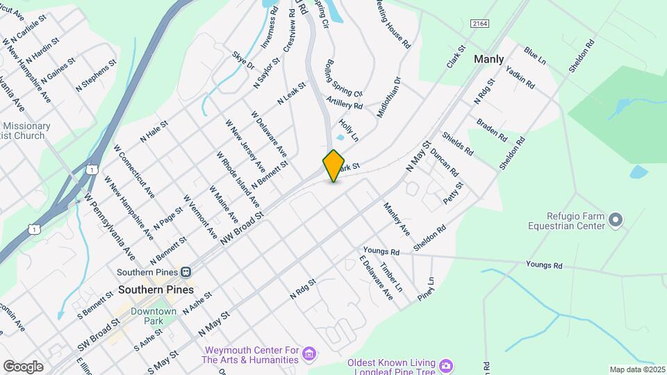 880 N Ashe St Mapa y Detalles de la Ubicación