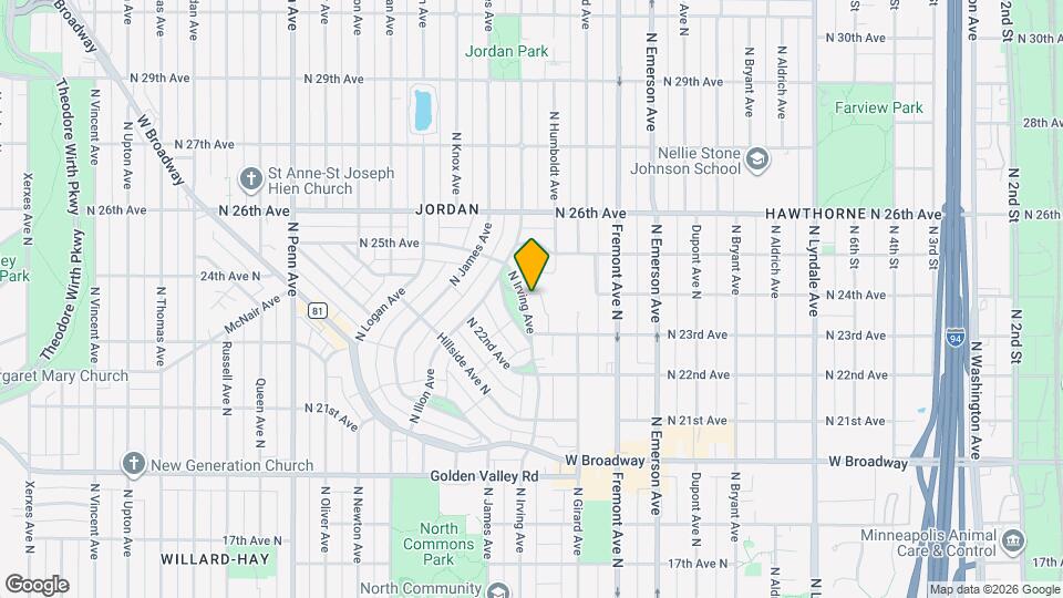 2330 N Irving Ave Mapa y Detalles de la Ubicación