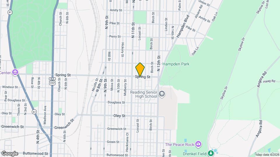 1134 Spring St Map and Location Details