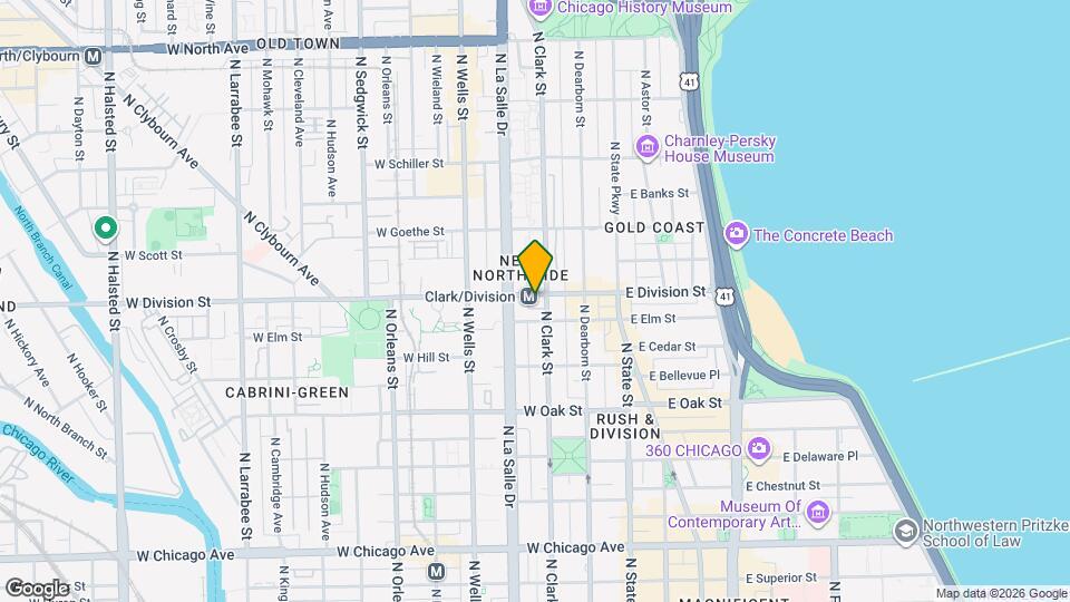 1200 N Clark St Map and Location Details