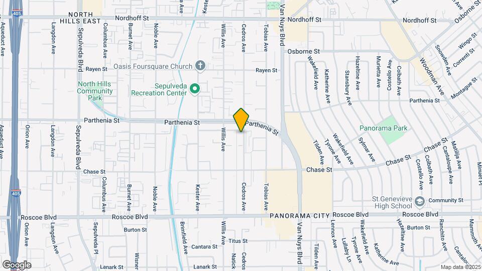 8633-8637 Cedros Ave Map and Location Details