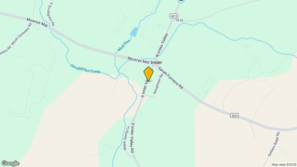 1286 S Imler Valley Rd Map and Location Details