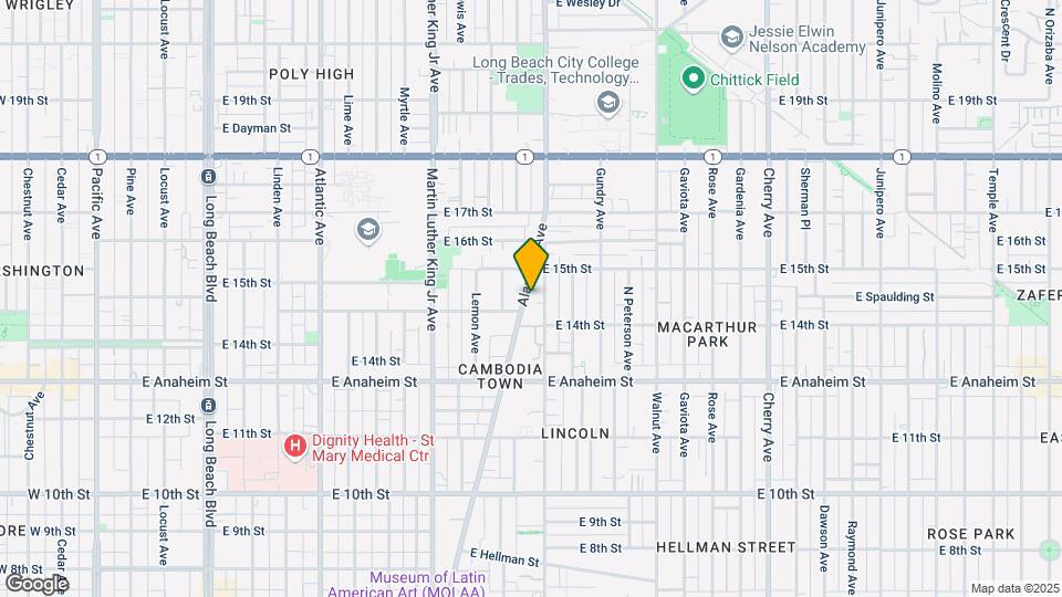 1442 Alamitos Ave Map and Location Details