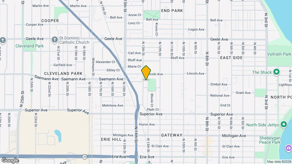 1735 N 13th St Mapa y Detalles de la Ubicación