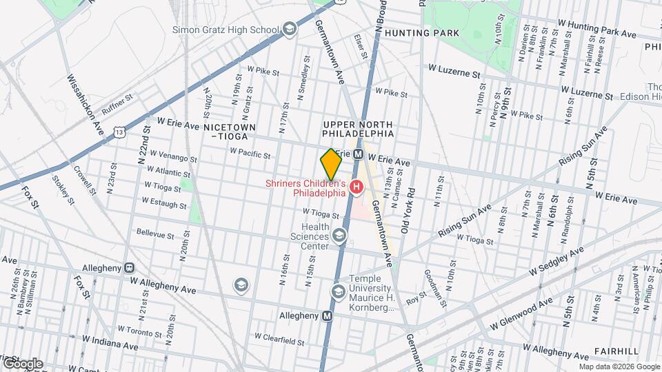 1432 W Venango St Map and Location Details