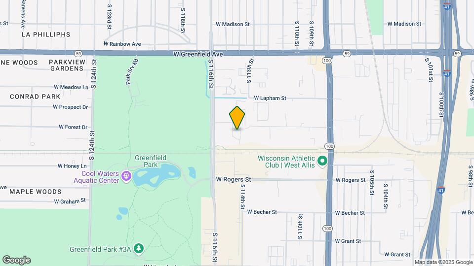1726 S 115th Ct Map and Location Details