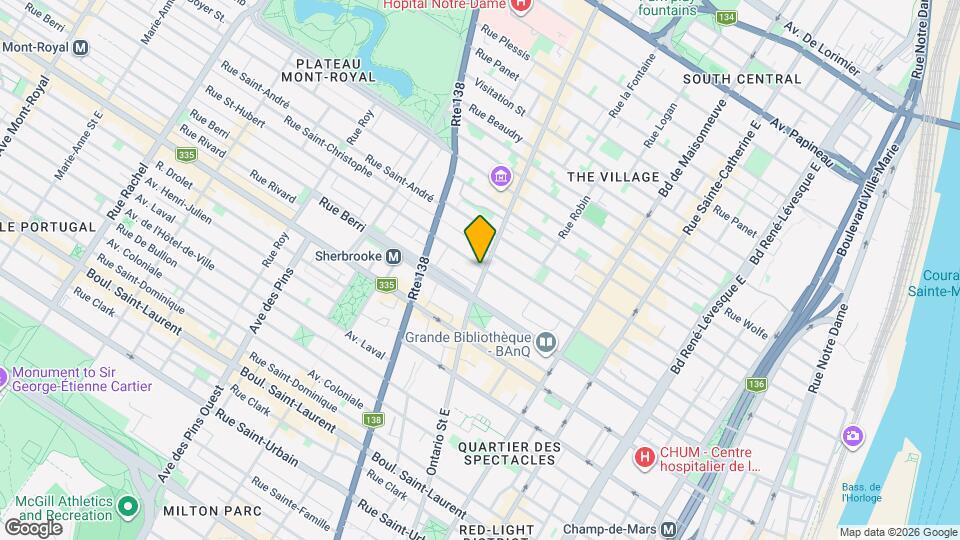 551 Ontario Rue E Map and Location Details