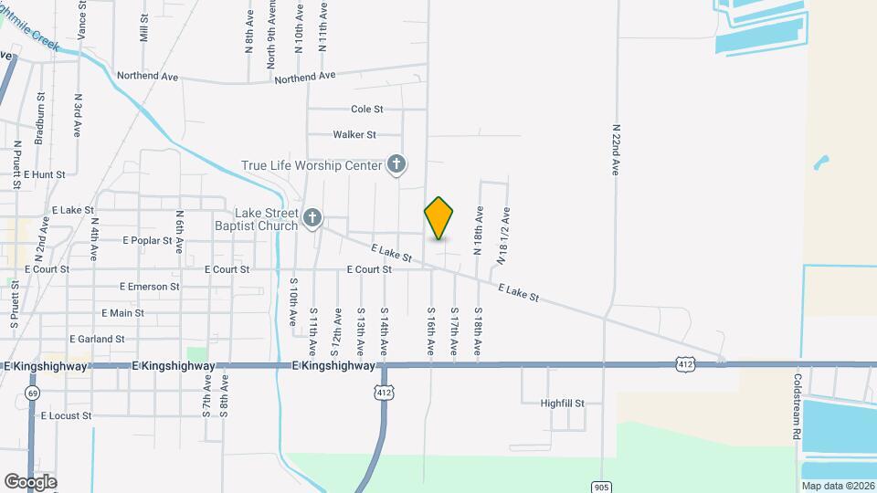 204 N 16th Ave Map and Location Details