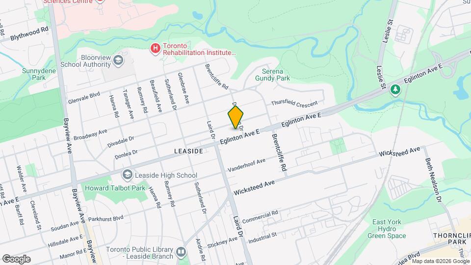 896 Eglinton Ave E, Unit 111 Map and Location Details