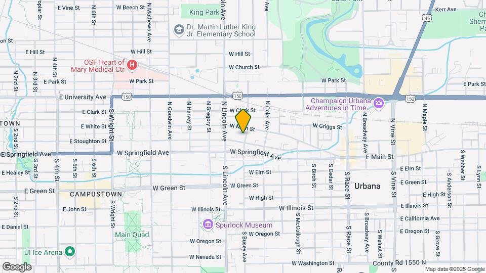 205 N Busey Ave Map and Location Details