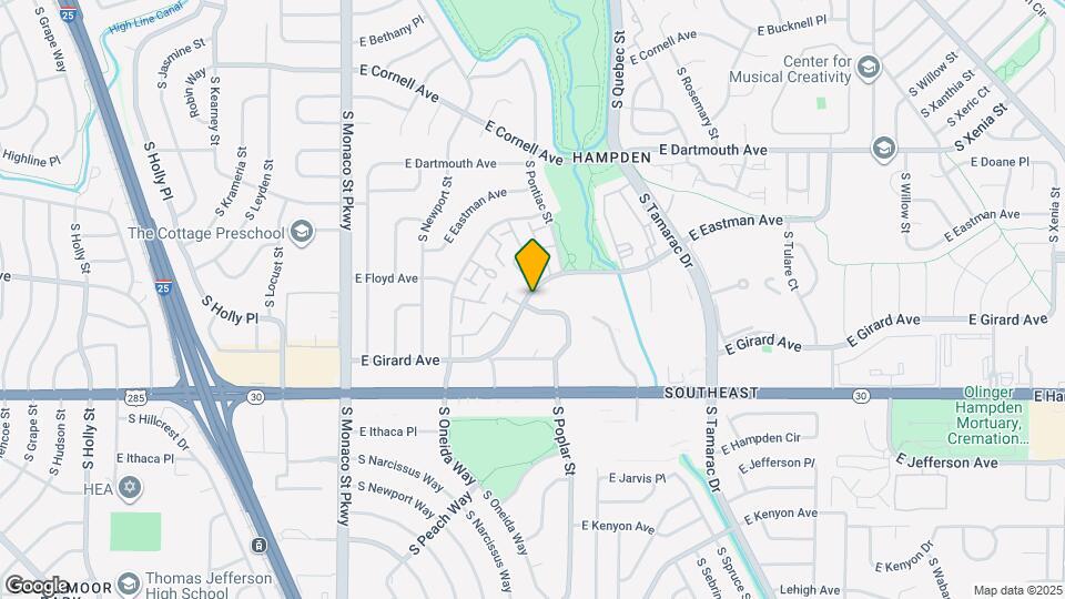 7040 E Girard Ave Map and Location Details