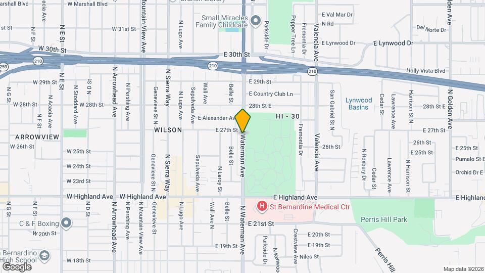 2666 N Waterman Ave Map and Location Details