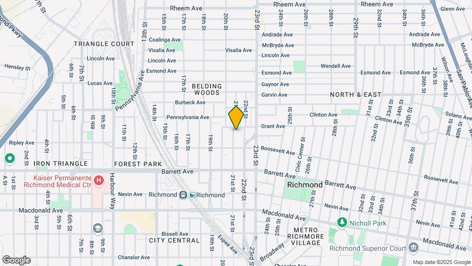 628 21st St Map and Location Details