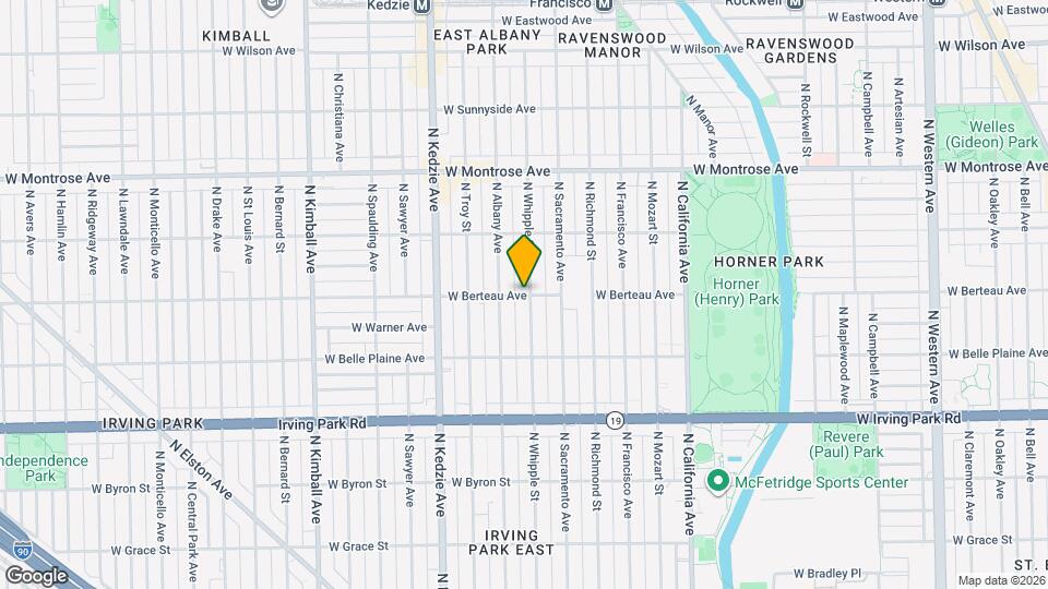 3047 W Berteau Ave Map and Location Details