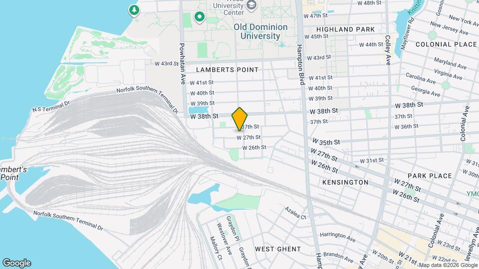 1406 W 27th St Map and Location Details