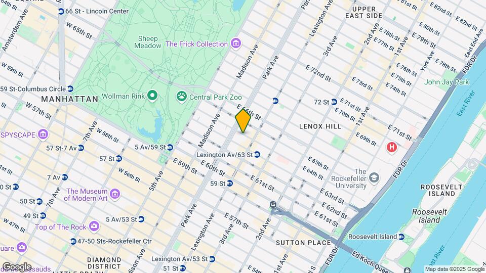 120-122 E 64th St Map and Location Details