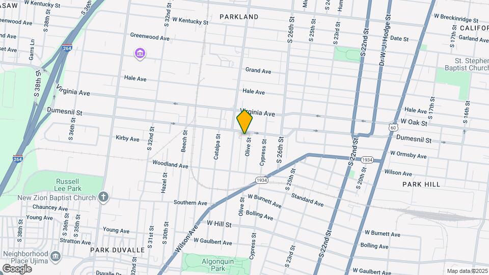 1310 Olive St Map and Location Details