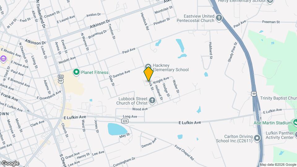 601 Lubbock St Map and Location Details