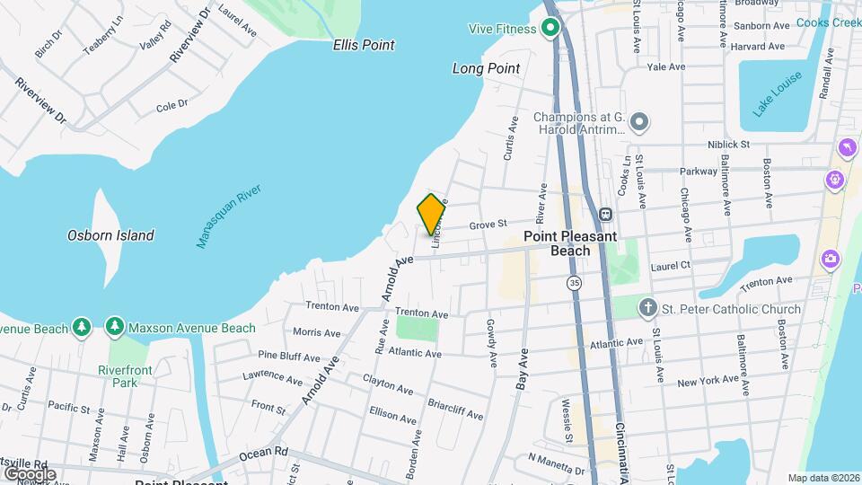 433 Lincoln Ave Map and Location Details