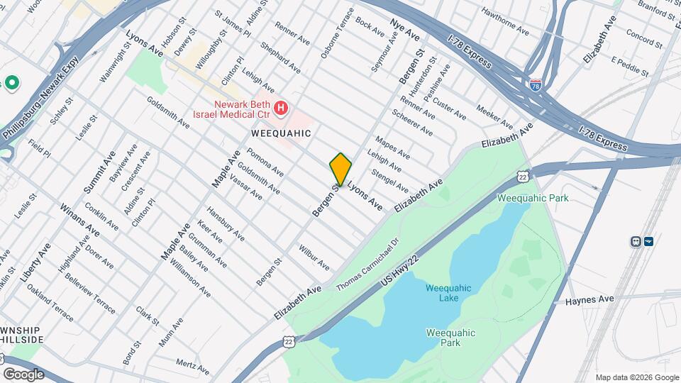 63 Weequahic Ave Map and Location Details