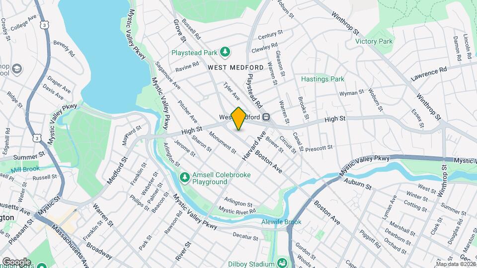 28 Boston Ave, Unit Modern two floor apartment with old charm Map and Location Details