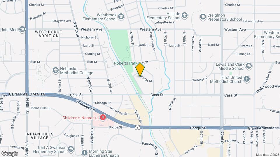 7733 Webster St Map and Location Details