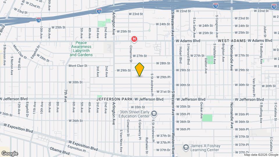2166 W 29th Pl Mapa y Detalles de la Ubicación