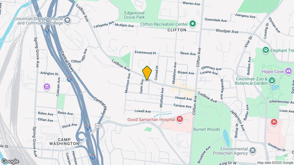 515 Ludlow Ave Map and Location Details