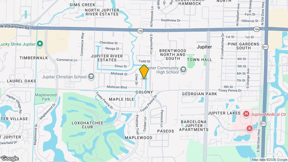 707 Pawnee St Map and Location Details