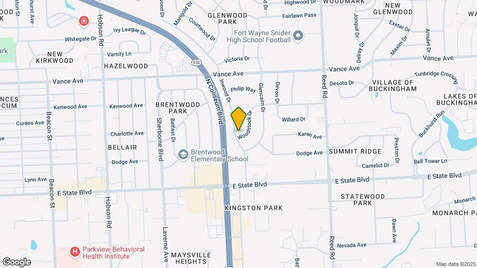 4111 Woodstock Dr Map and Location Details