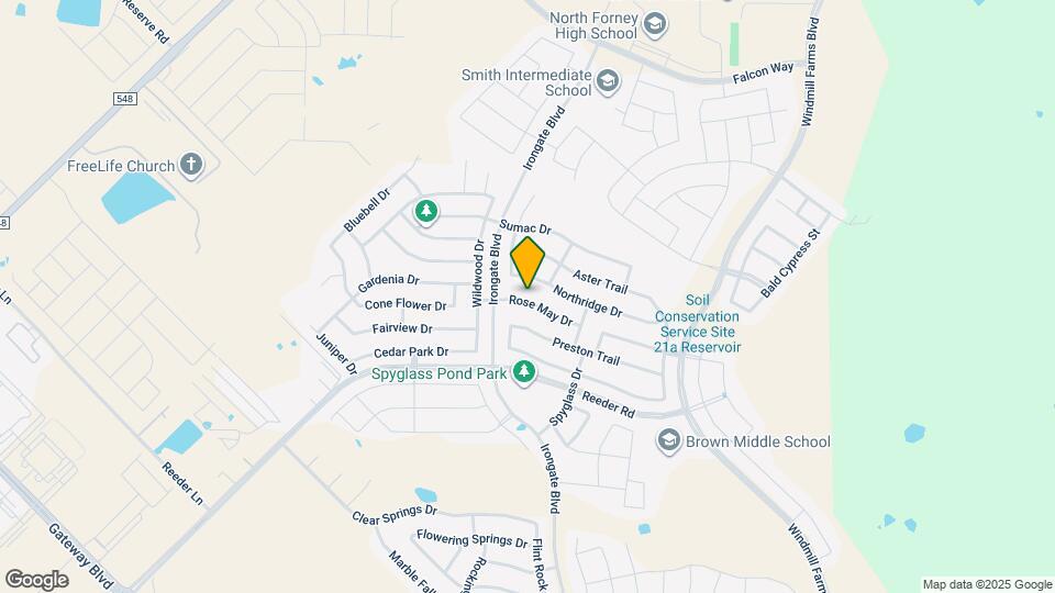 2120 Rose May Dr Mapa y Detalles de la Ubicación