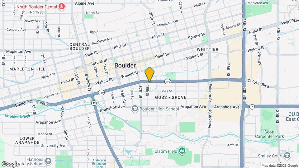 1802 Canyon Blvd Map and Location Details