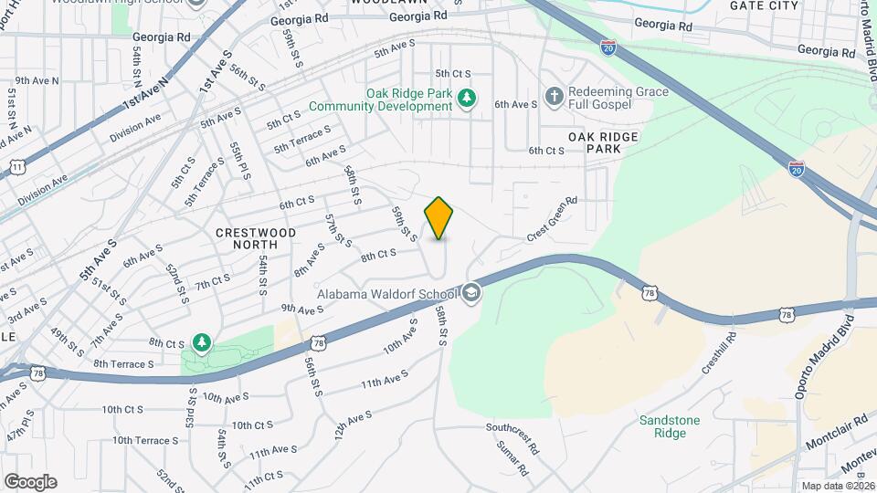 5956 Crestwood Cir Map and Location Details