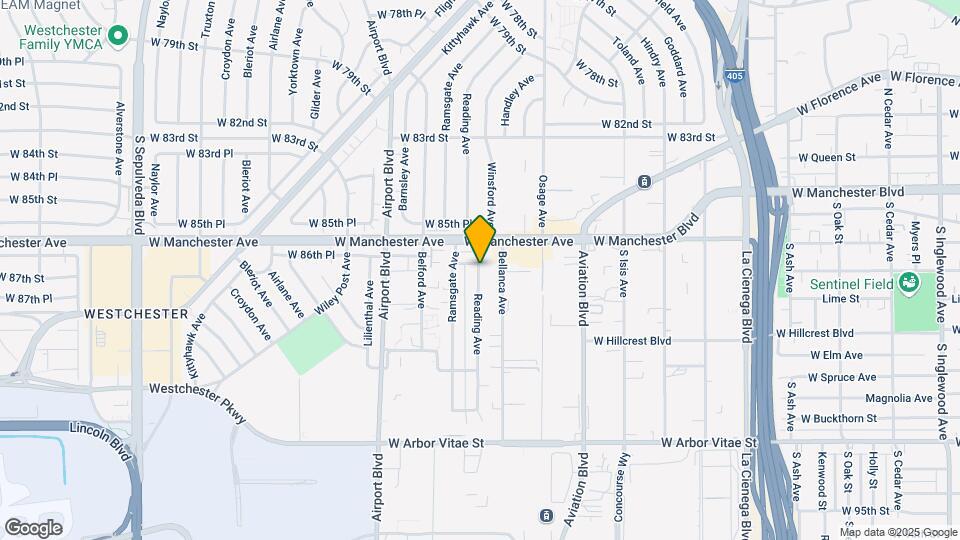 8746 Reading Ave, Unit 8746-1/2 Map and Location Details