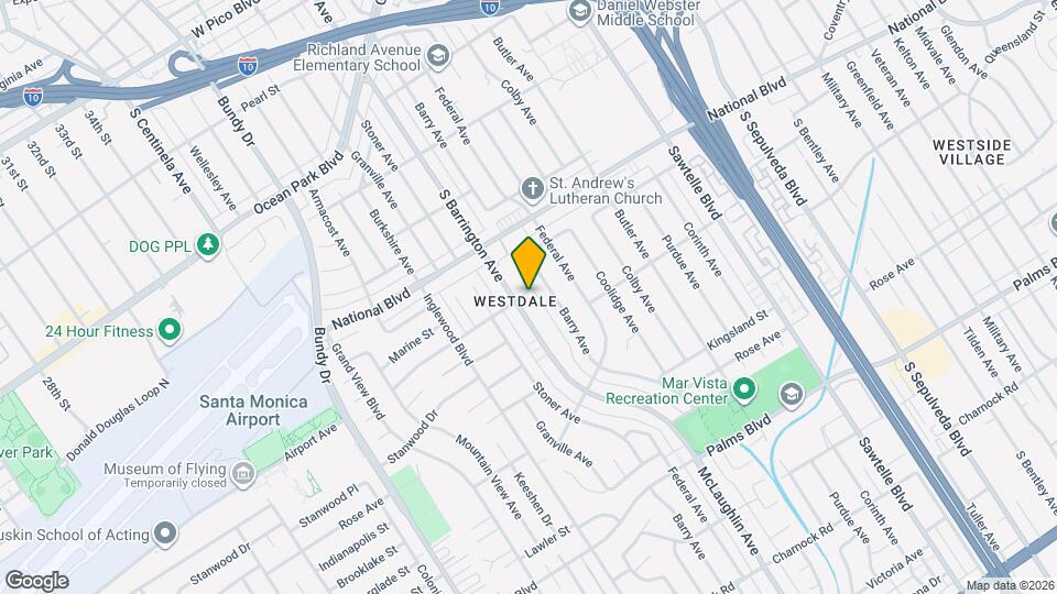 3130 S Barrington Ave Map and Location Details