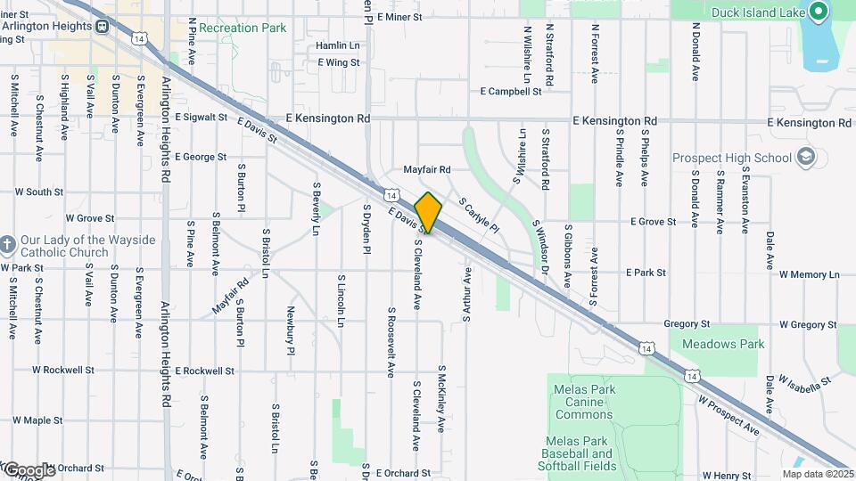 1223 E Davis St Map and Location Details
