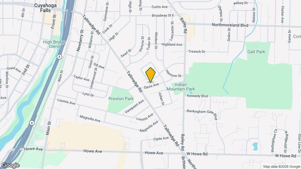 821 Davis Ave Map and Location Details