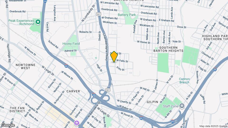 1602 Roane St Map and Location Details